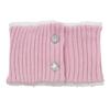 Kids Girls Neck Warmer Snood Scarf Junior Cold Protection with Buttons Pink [Arisana]