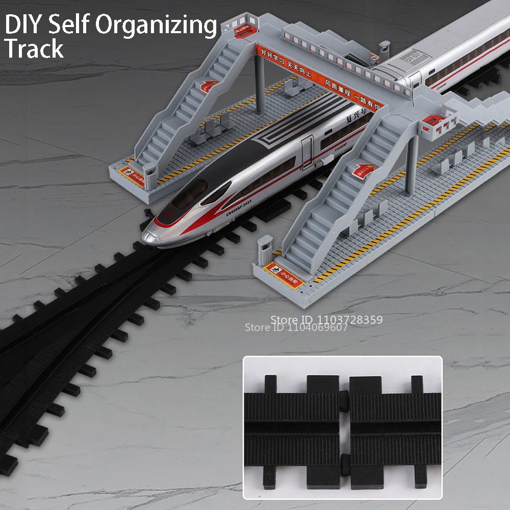 1:60 Scale High-speed Rail Model Miniature Toys Alloy Diecast Rail Cars Sound Light Doors Opened Toy Train Models for Kids Gifts