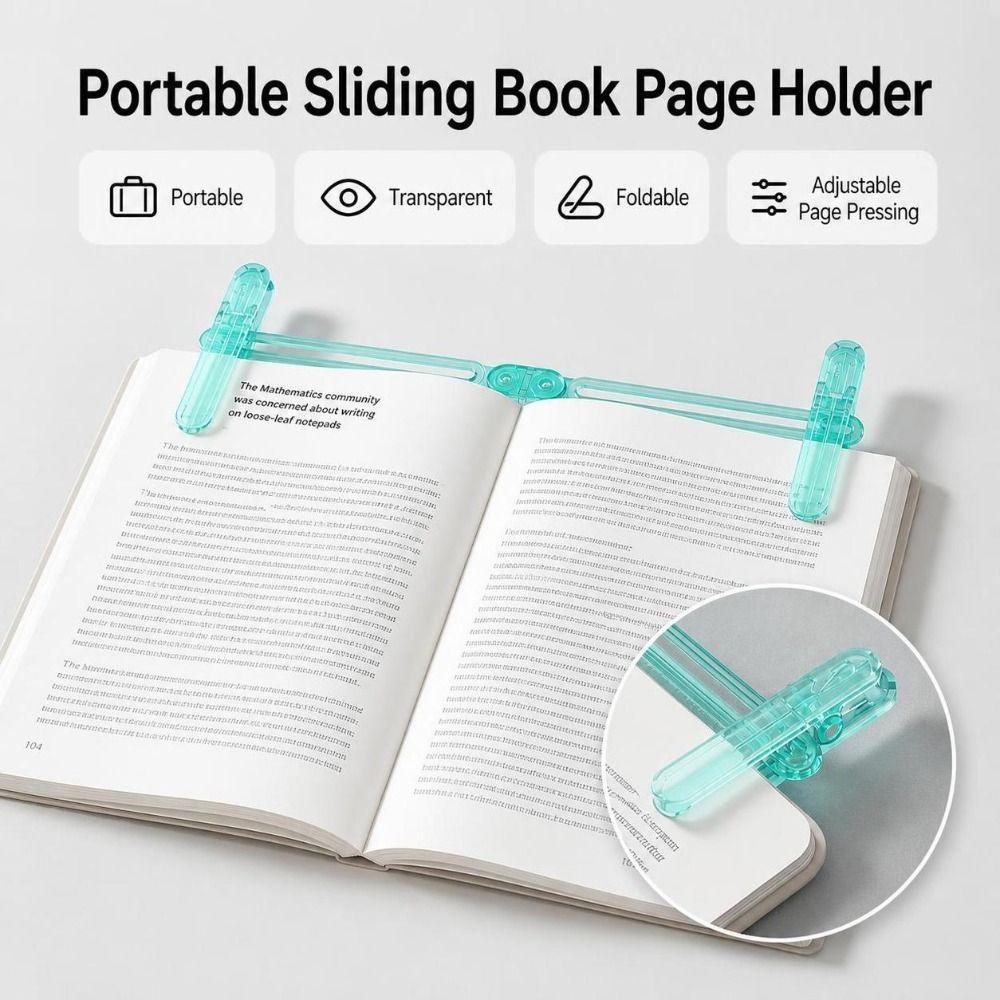 Transparent Book Page Clip Plastic Reading Book Clip New Book Page Holder Reading Accessories