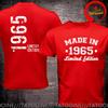 Funny Design Vintage 1965 Limited Edition Shirt Unisex Fashion Trendy Casual Clothing Stylish Tops Tee Shirt Leisure Tshirt Unisexs