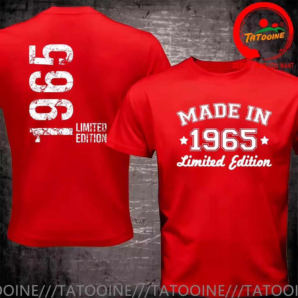 Funny Design Vintage 1965 Limited Edition Shirt Unisex Fashion Trendy Casual Clothing Stylish Tops Tee Shirt Leisure Tshirt Unisexs