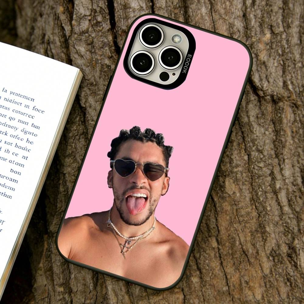 

Bad Bunny Phone Case For iPhone 17,16,15,14,13,12,11 Plus,Pro Max,XS,Colorful Silver Black Cover iPhone13ProMax