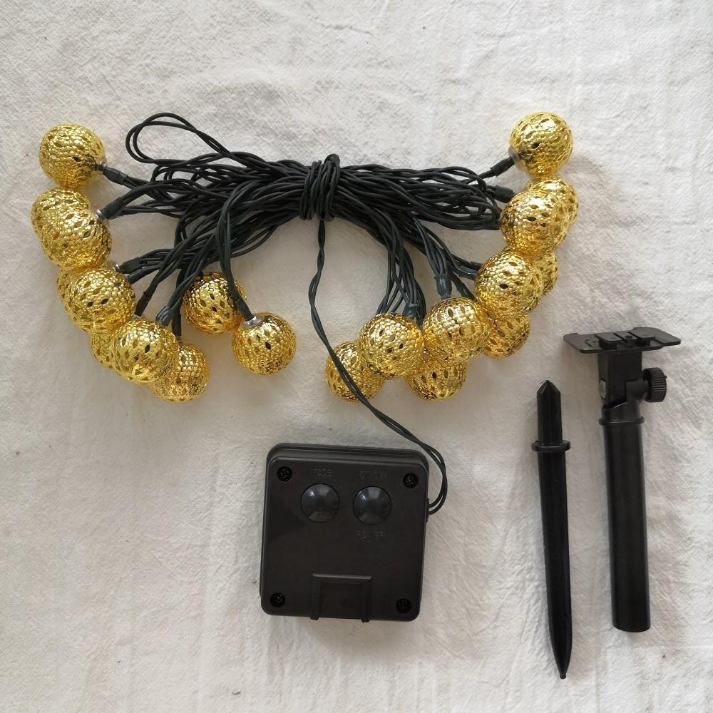 30LED / 20LED Options Solar String Lights Solar Powered 8 Lighting Modes Outdoor Fairy Lights Waterproof Ball String Lights