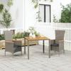Vidaxl 3-Cz. Set di Mobili da Giardino con Cuscini, Rattan PE Grigio