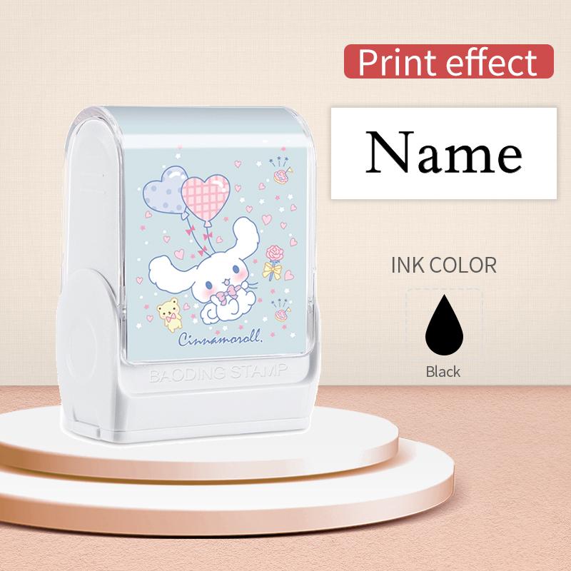 

Personalized Cinnamoroll Name Stamp With Washable Ink – Durable Smudge-Free Design for Making School Supplies, and Party Favors