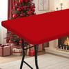 Christmas Decorative Tablecloth, Elastic Fit Tablecloth For 6ft Rectangular Tables, Stretchable And Washable Patio Tablecloth, Suitable For Outdoor