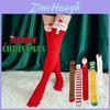 Chaussettes de Noël Hautes Douces pour Femmes Bas Cuissardes Père Noël Élan Lutin