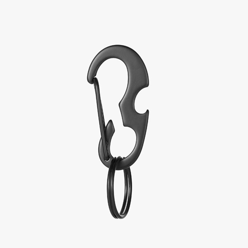 Outdoor Keychain Tool Multi Tool Spring Hook Buckle Bottle Opener Carabiner