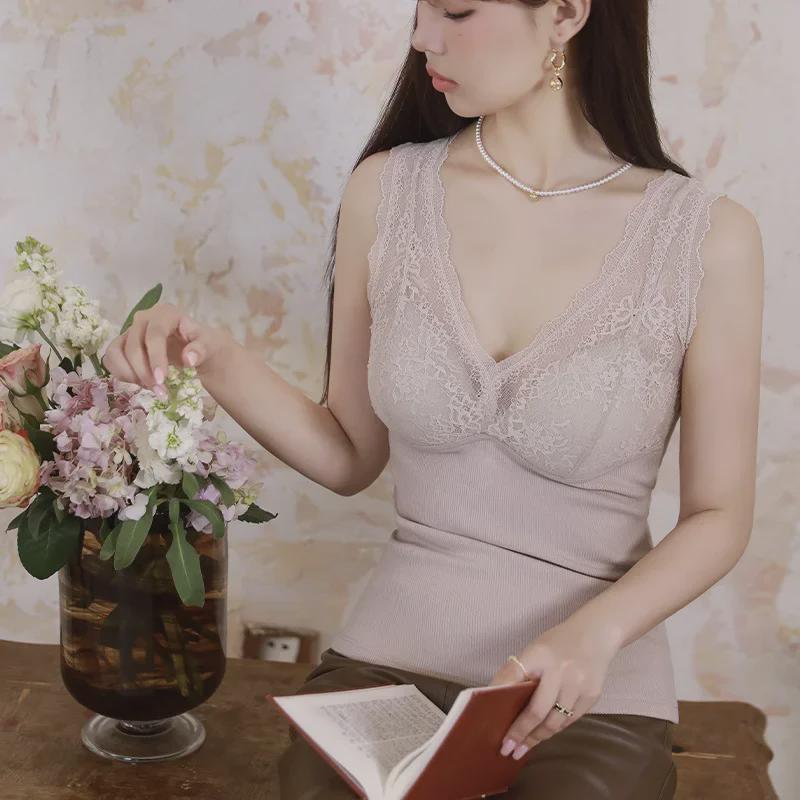 Ultra-Soft Velvet Lace Warm Vest for Autumn & Winter