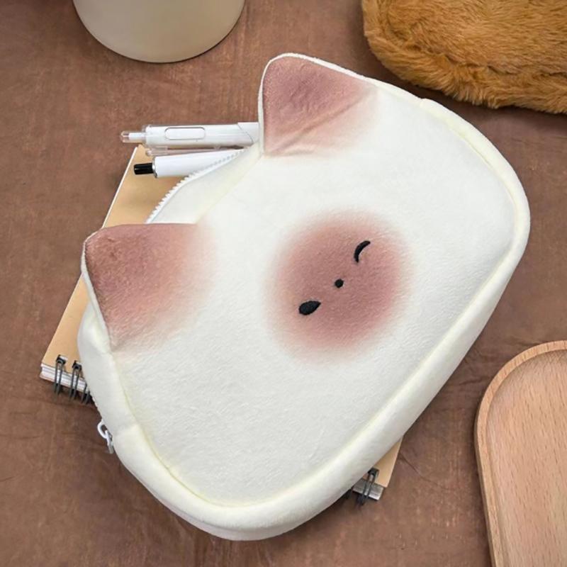 Japoński Uroczy Kreskówkowy Kot Syjamski Pu Chleb Pluszowy Piórnik o Dużej Pojemności Kawaii Chłopiec Dziewczynka Piórnik Artykuły Szkolne