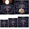 Toalha de Mesa Tarots Runas Adivinhações Cobertura de Mesa Oráculos Astrologia Tapete de Jogo de Tabuleiro Forma Quadrada Pêndulo Altar Toalha de Mesa