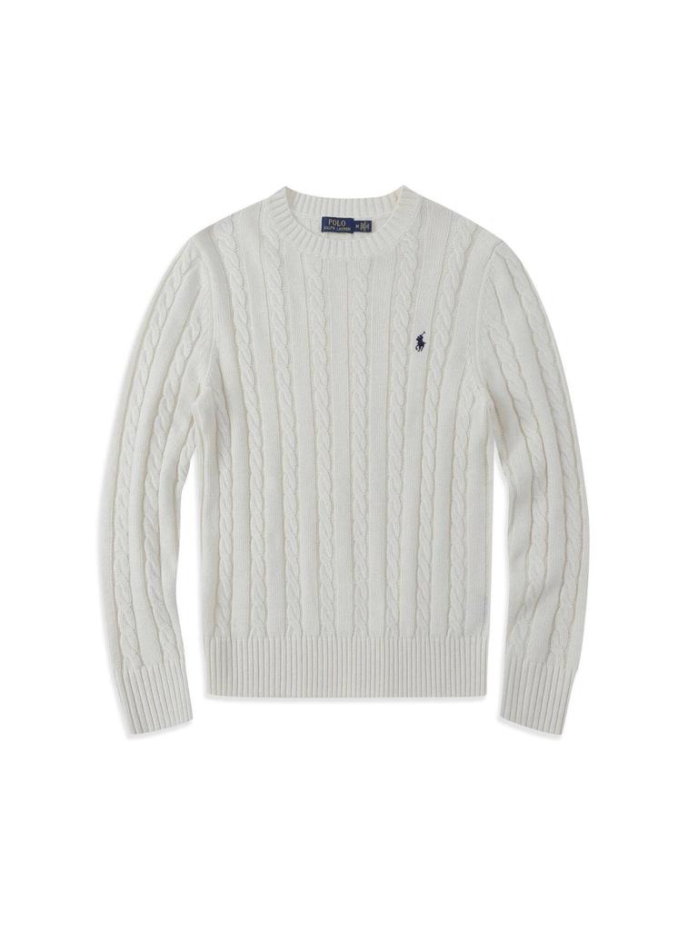 Höst Vinter Par Kabelstickad Ulltröja - Långärmad, Rund Halsringning, Varm & Mångsidig Stickad