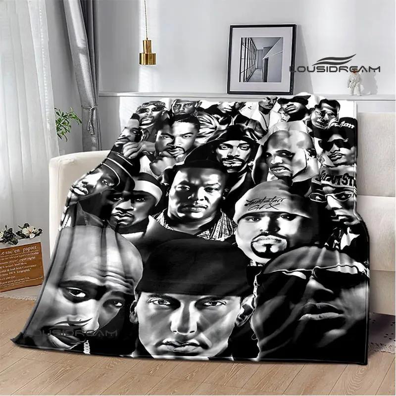 2PAC Hip -hop Singer Fashion Printed Blanket Warm Bed Blanket Soft and Comfortable Blanket Home Travel Blanket Birthday Gift