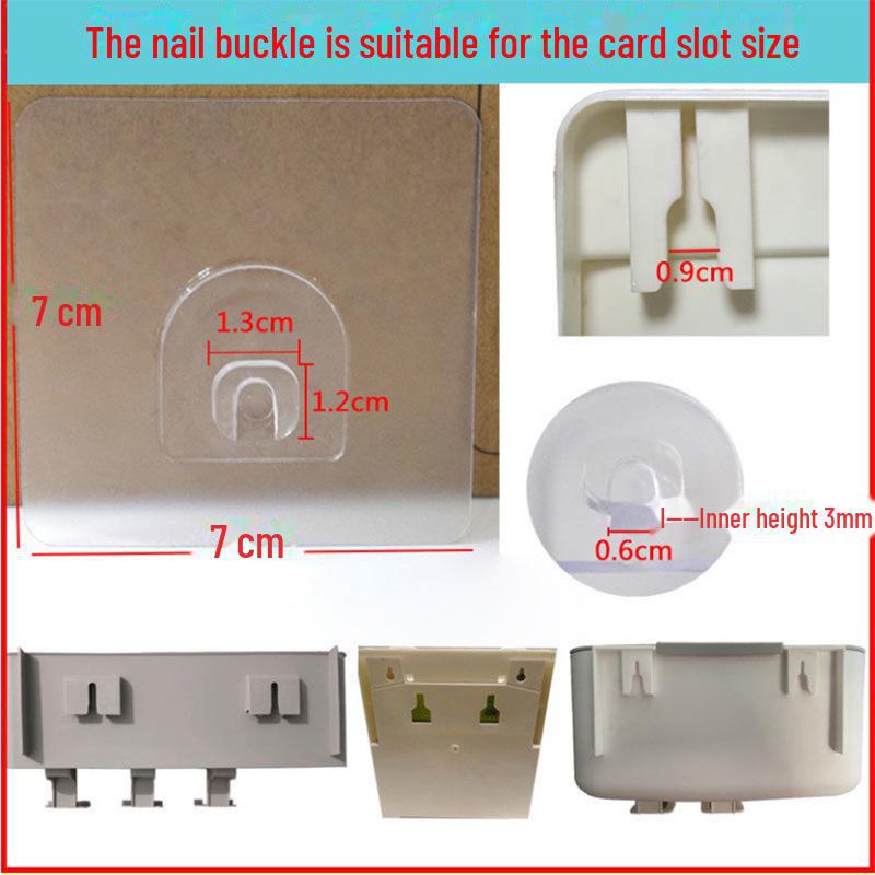 Transparent Adhesive Hook: Nail-Free, Strong Hold, Traceless, Snap-On Suction Hook
