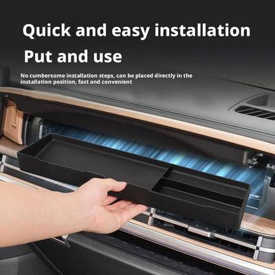 For Hyundai Santa Fe 2025 2025 Car Storage Box Tray Copilot Drawer Storage Box Tidying Tray TPE Interior Accessories