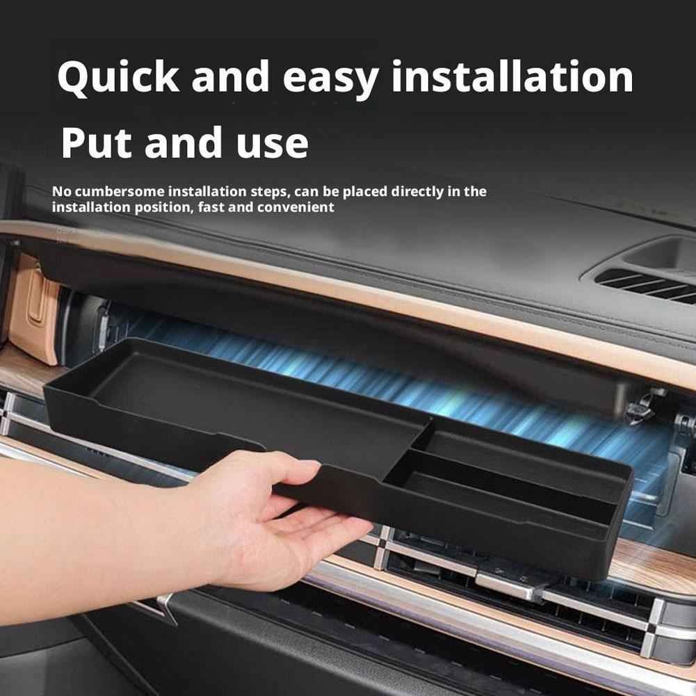 Für Hyundai Santa Fe 2025 2025 Auto Aufbewahrungsbox Ablage Copilot Schublade Aufbewahrungsbox Aufräumablage TPE Innenzubehör