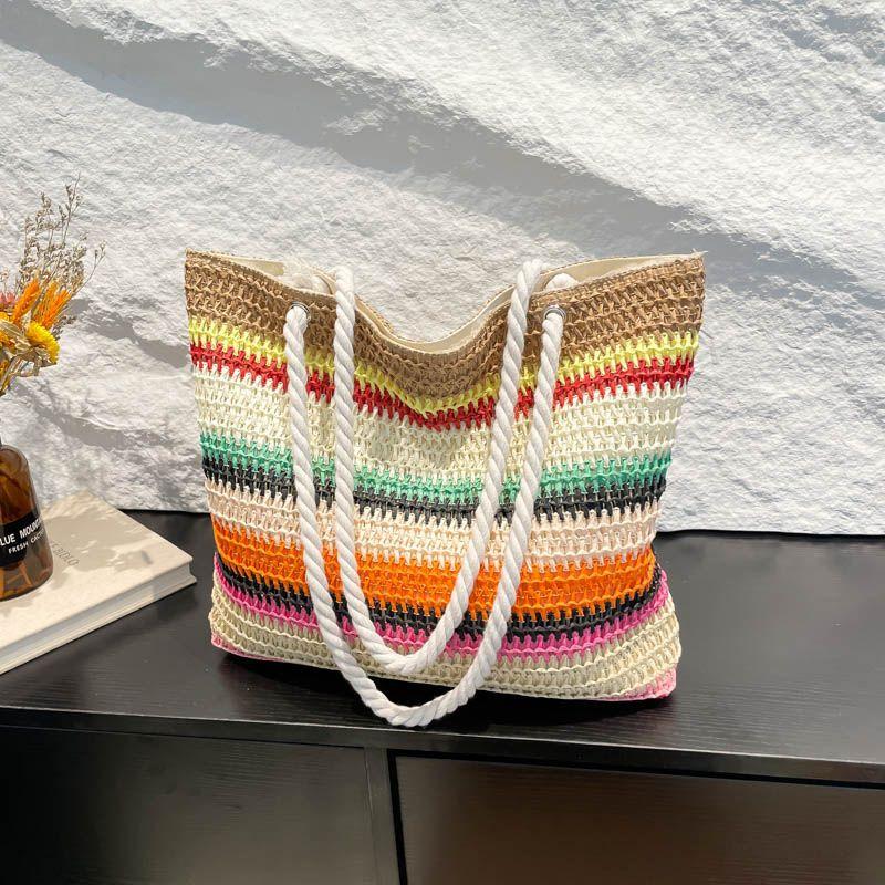 Seaside Vacation Straw Bag Leisure Beach Bag Women's Summer New Large-capacity Tote Bag