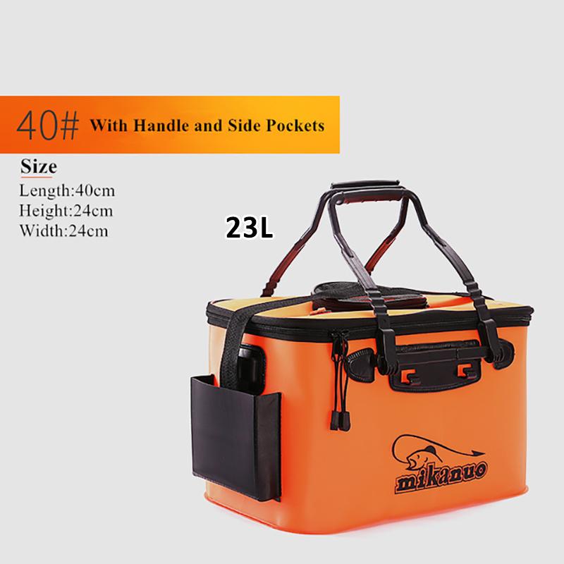 11/19/23/28/35L Foldable Folding Thicker Eva Living Fish Box Tank Bucket Camping Outdoor Fishing Equipment Fishbox Storage Bag