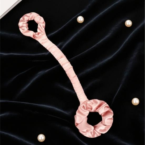 No Heat Hair Curling Rod with Scrunchies, Overnight Sleeping Satin Hair Roller Headband, Non-Heating Long Hair Curler for Women