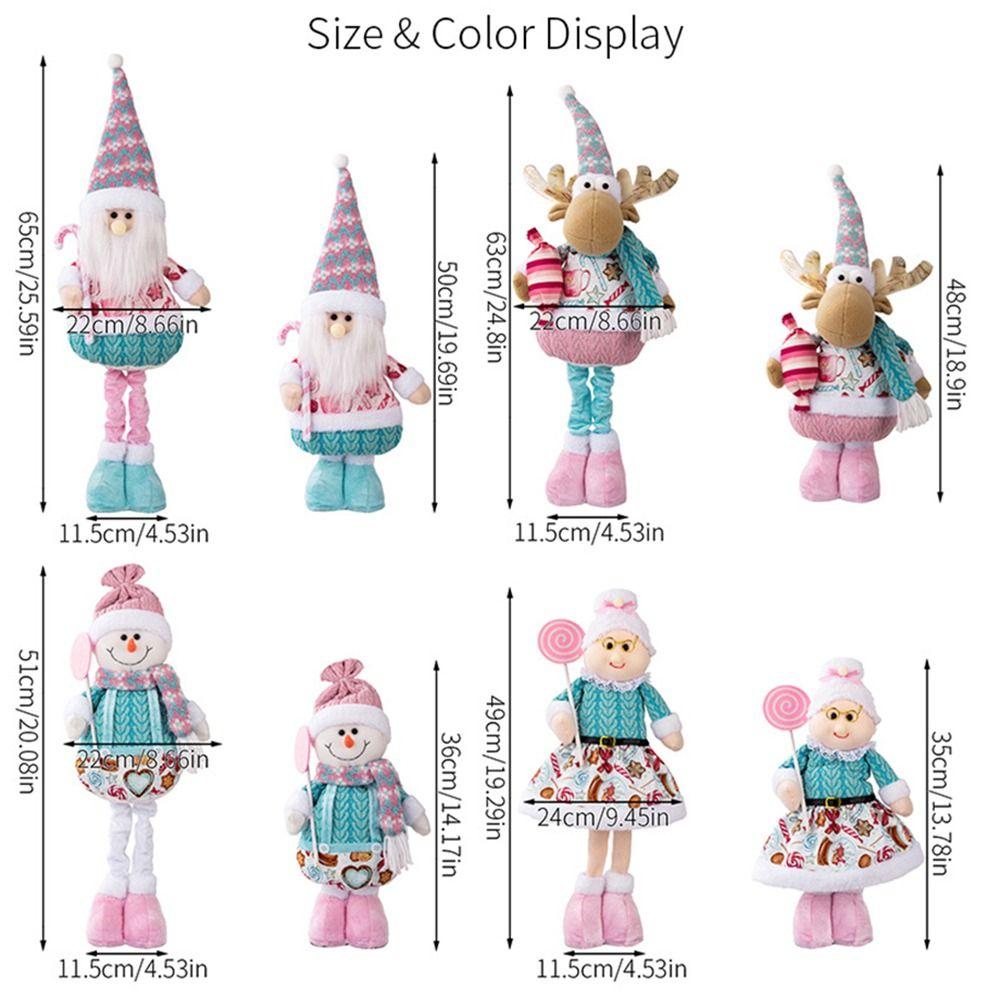 Creative Santa Claus Retractable Doll Pink Retractable Legs Doll Decoration  Party Favors
