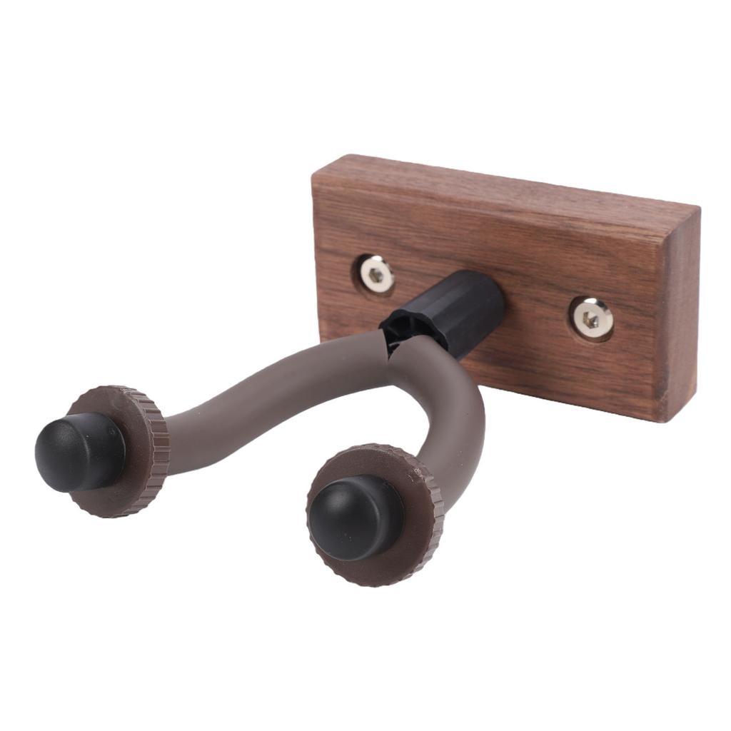 Guitar Wall Mount U Shaped Holds 11.02 To 22.05lbs Walnut Guitar Hanger Hook for Banjo Bass