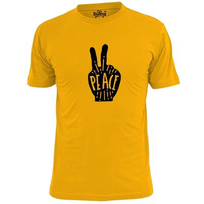 Mens Peace Fingers Shirt Anti War Weapons Disarmament