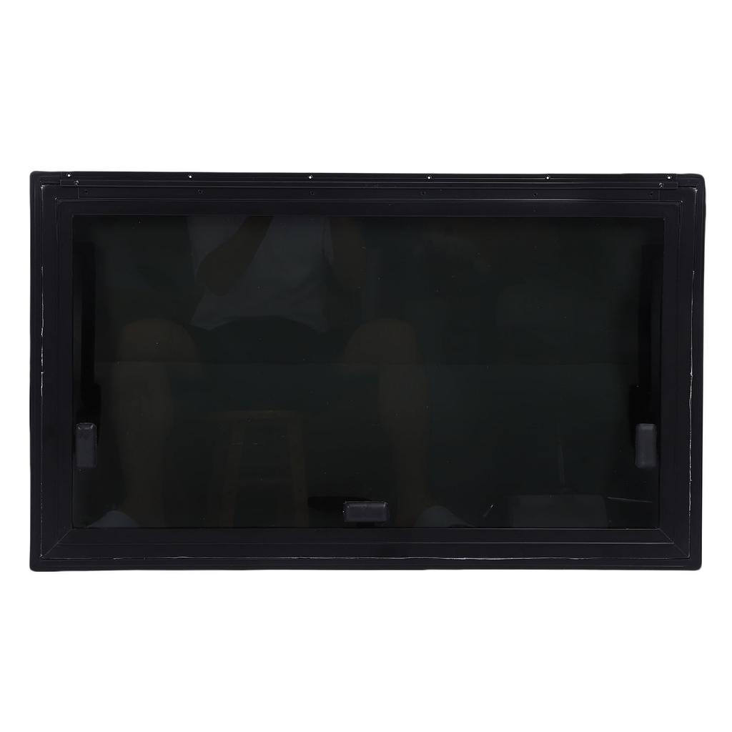 RV Emergency Window 700x400mm Single Layer Tempered Glass RV Exit Window with Net Screen Sunshade Aluminum Alloy