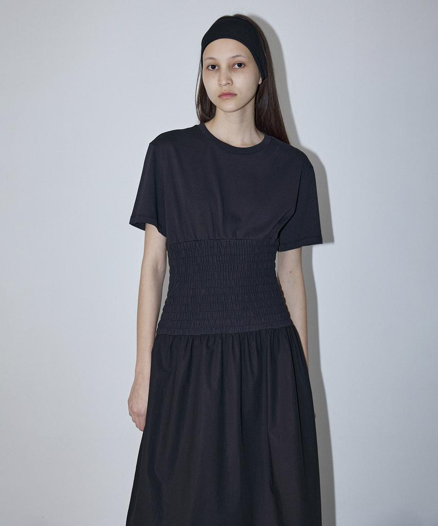 Enor Smoking Top Layered One-Piece - Black