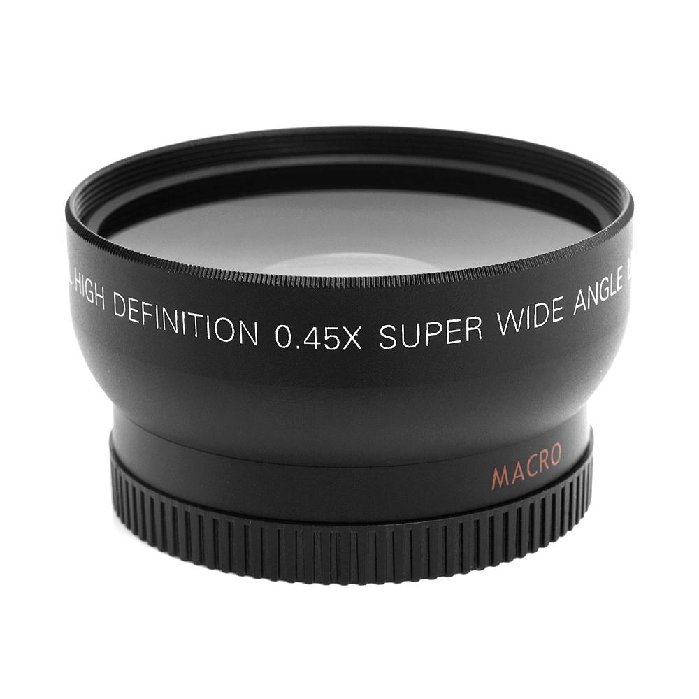 HD 52MM 0.45x Wide Angle Lens with Macro Lens Replacement for Canon Nikon Pentax 52MM DSLR Camera