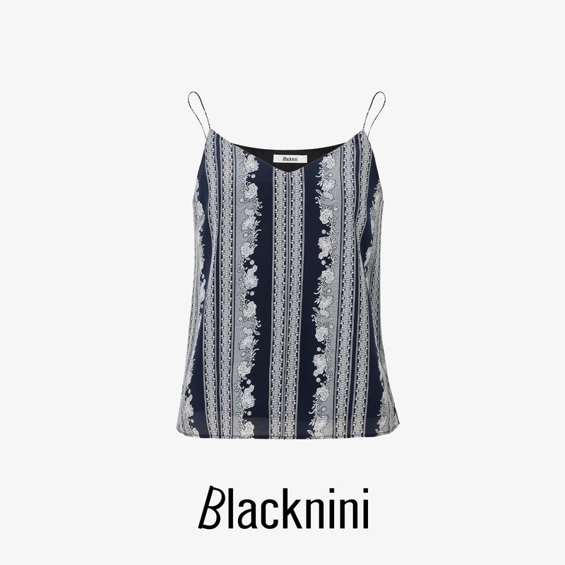 Blacknini Yinhuafu/Holiday Series Matte 12 M Silk Crepe De Chine Shirt/Sling/Shorts