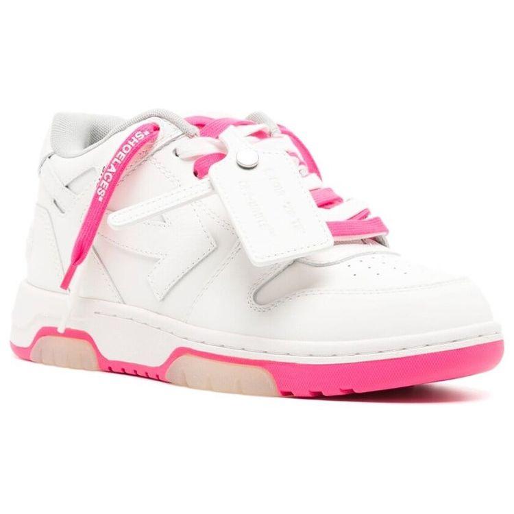 OFF-WHITE Out Of Office Low Special White Fuchsia (Womens) Women Sneakers OWIA259S23LEA0040132