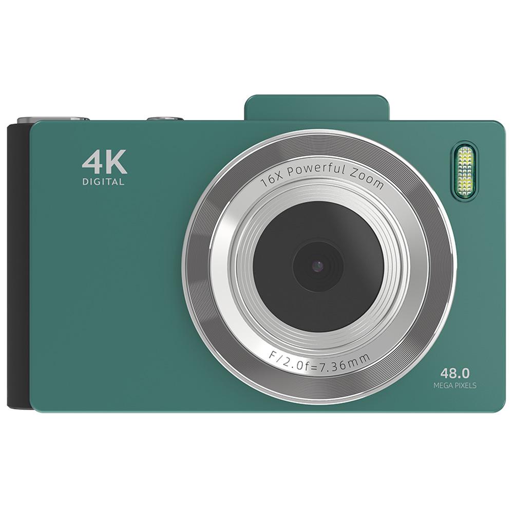 4K Digital Camera 2.8 Inch IPS Screen Portable CCD Camera 16X Zoom Vlogging Camera with Flash Video Camcorder for Teens Students