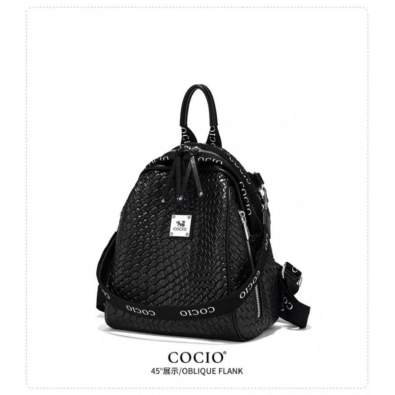 Womens Stylish Large Capacity Laptop Backpack Travel Bag Urban Minimalist PU Shoulder Daily Use