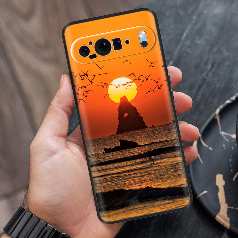 Black Silicone Case For Google Pixel 10 Pro XL Soft Painted Back Cover for Google Pixel10 Pro XL Shockproof Protective Shell Bag