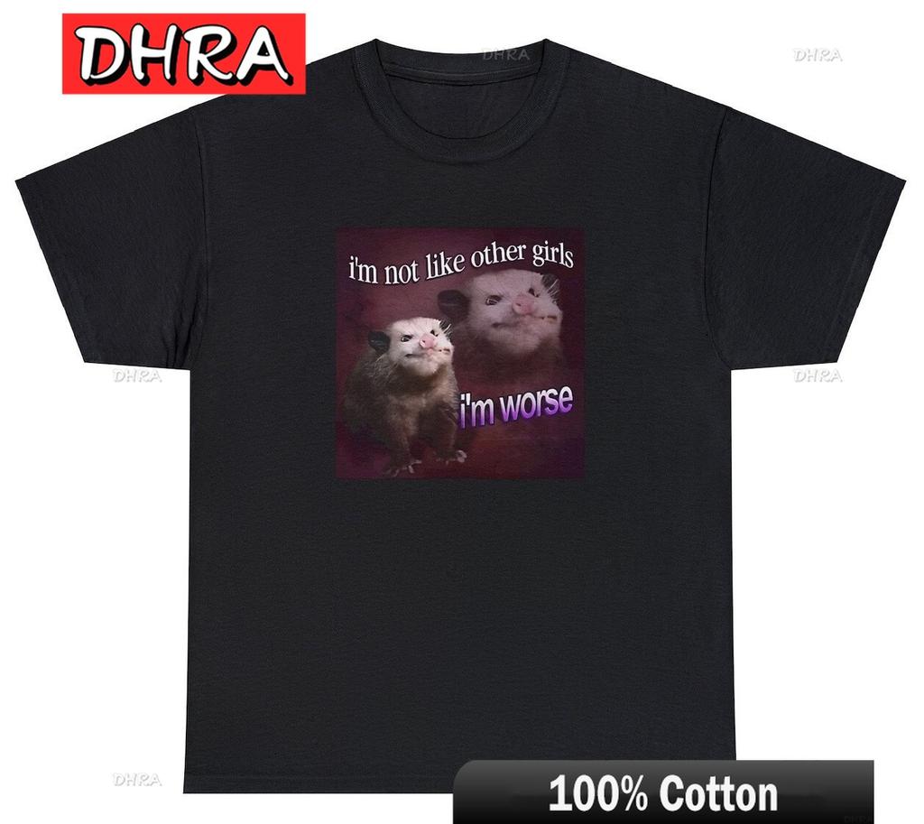 Im Not Like Other Girls Im Worse T Shirt Funny Racoon Dank Meme Humor Colorful Minimalist Classic Unique Streetwear Clothing