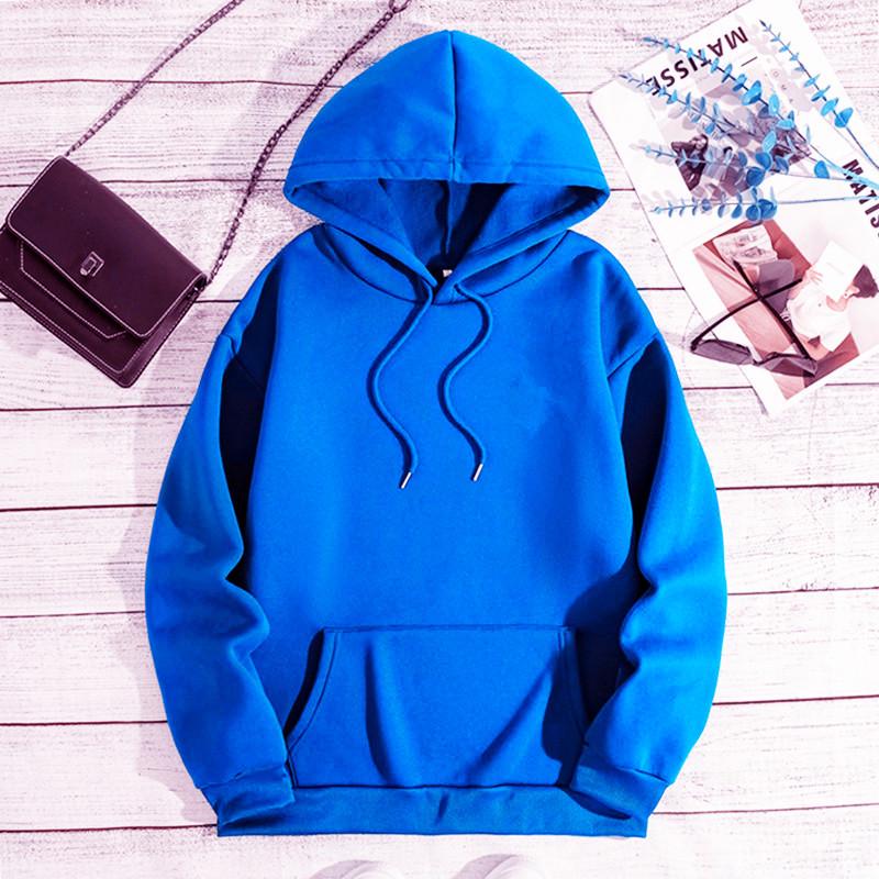 Felpa con cappuccio casual larga foderata in velluto da donna Autunno/Inverno 2024