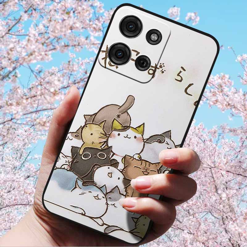 3D Relief Embossed Retro For Motorola Moto G15/ G15 Power Cases Soft Silicone Back Cover Case For Moto G75 5G 3D TPU Relief Case