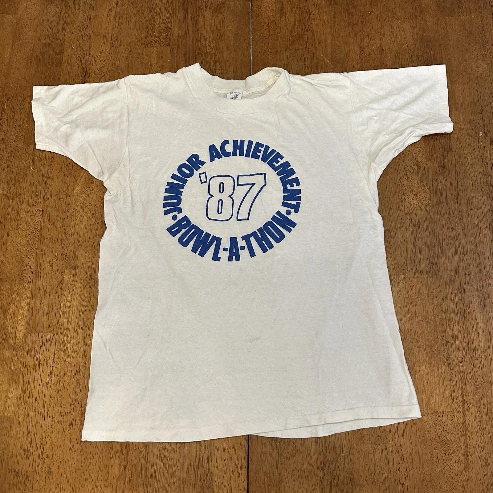 Vintage 80s T Shirt 1987 Fits Small Bowling Bowl-a-thon 3XL
