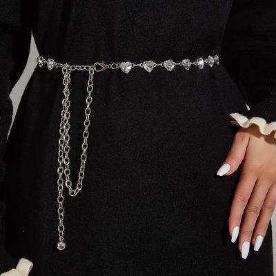 Strass Taillenkette Metallaccessoires Gürtel Mit Rock Kleid Taillenkette Dekoration Dünner Gürtel Tide