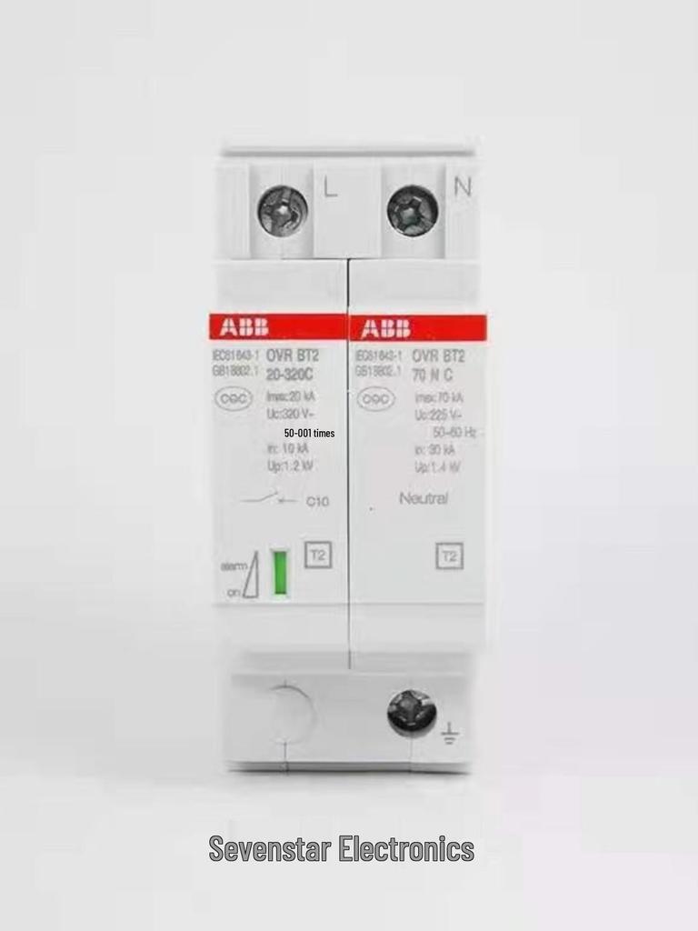 ABB OVR BT2 3N-20-320 Three-Phase Surge Protector/Arrester, 4P 40KA