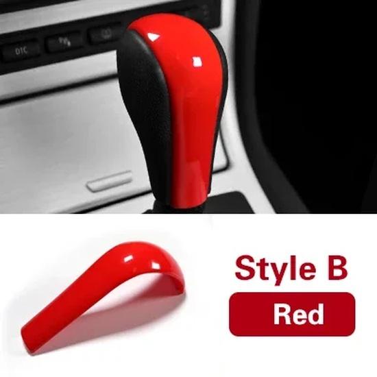For BMW E90 E91 E60 E61 E92 E93 E63 E64 E81 E87 F01 E65 E83 Carbon Fiber ABS Gear Shift Knob Cover Trim Car Interior Accessories