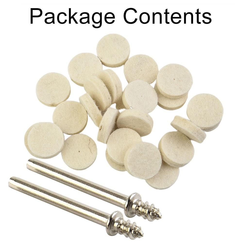 

50Pcs Wool Felt Polishing Buffing Wheel Polisher Disc Pad Rotary-Tool 25mm 1inch