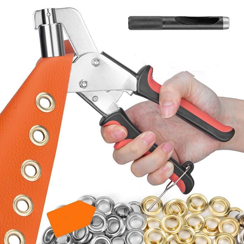 500 Sets of 10mm Metal Eyelets with Hand Press Pliers for Shoes and Tarps