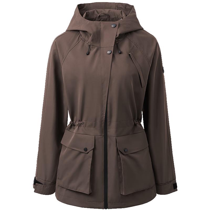 GIOVANNI VALENTINO Women's Hooded Mid-Length Windbreaker