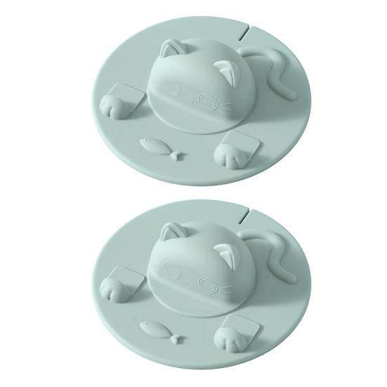 

Силіконові кришки для чашок з мультфільмами, милі топпери для кухлів з чаєм, кришки для кухлів харчового класу, термостійкі, багатофункціональні, кумедні кришки для чашок у вигляді тварин з підставкою для телефону та для чайних пакетиків 2pcs світло-зелен