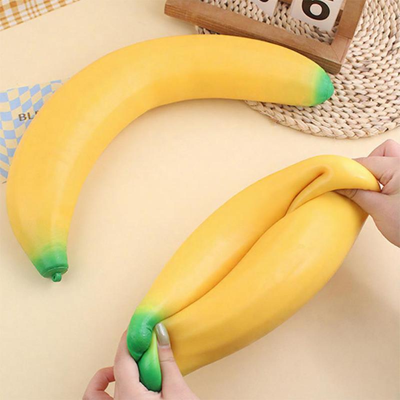 Jumbo Squishy Bannana Simulation Giant Squeezing Stress Ball Slow Rebound Toy Adult Children's Stress Relieving Gifts Home Decor