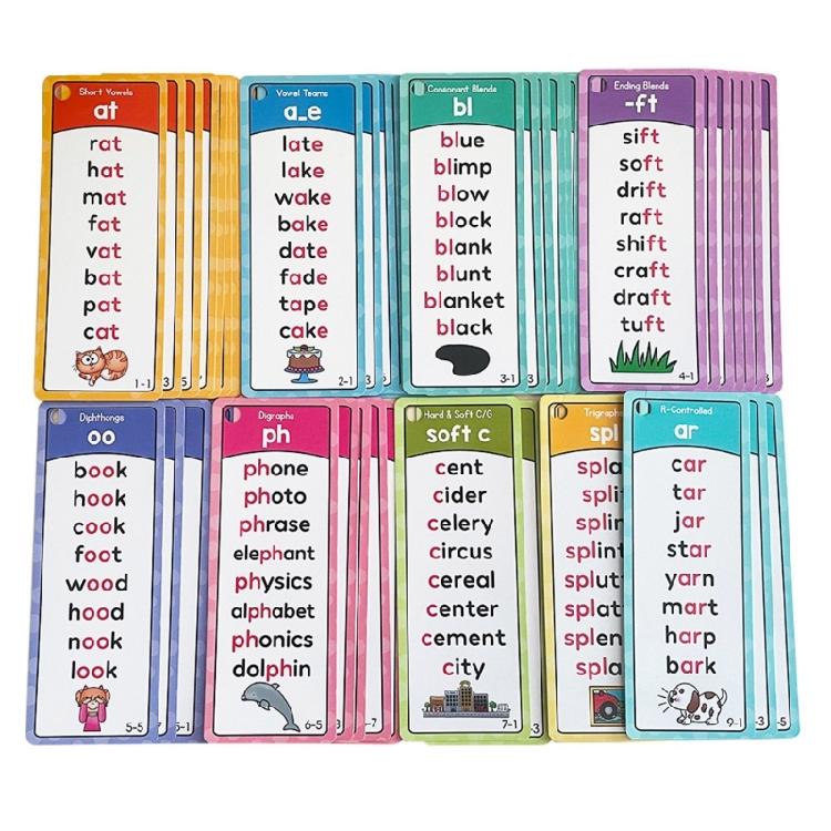Friendly English Phonics Learning Cards Kids Interactive Spelling Practice Tool Quality Classroom Homeschool Materials