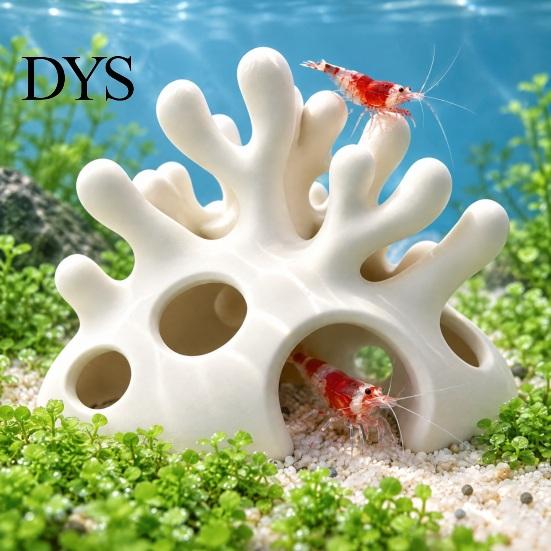 Aquarium Enthusiast Collection 3D Printed Coral Shelter for Fish Tank Aquarium, Realistic Decoration Ornament and Shrimp Hidden Caves Freshwater