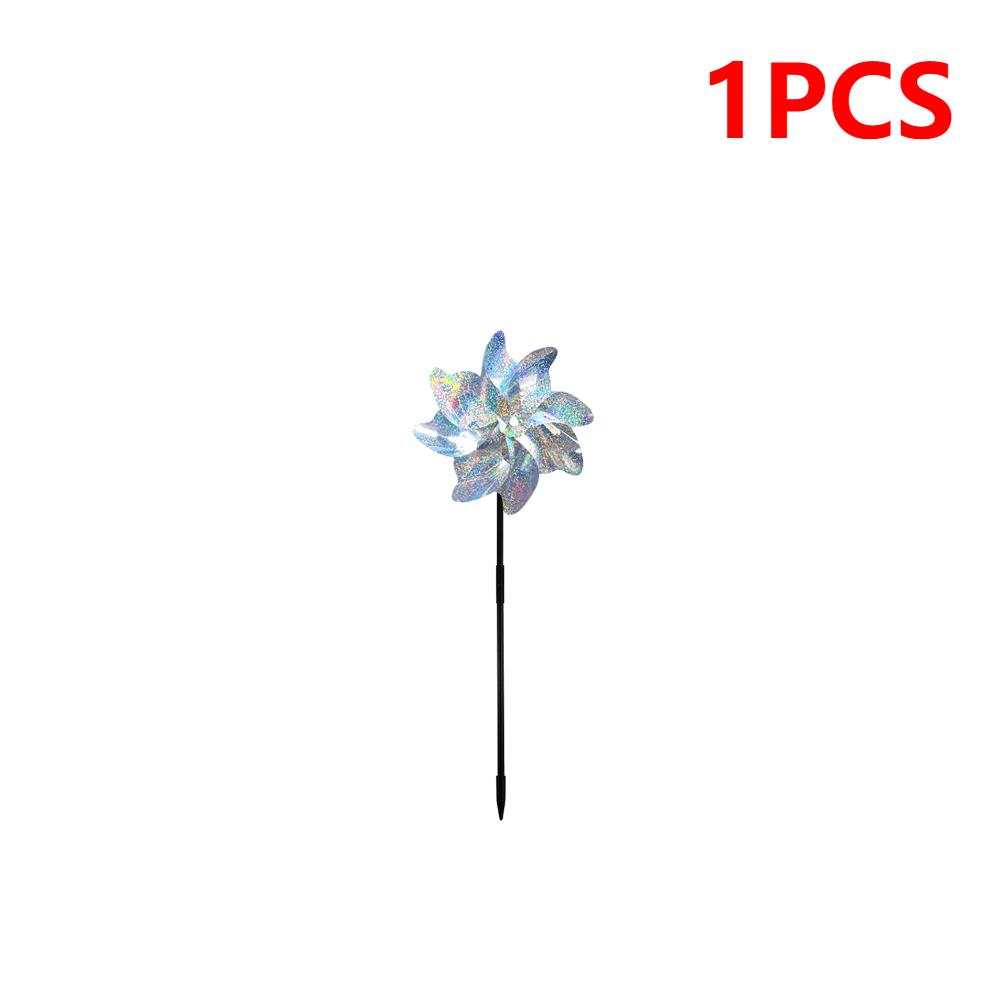 1/2Pcs Windmill Bird Repellent Decoration Bird-Scaring Wind Spinner Children Kids Easy Installation for Outdoor Garden Lawn Yard