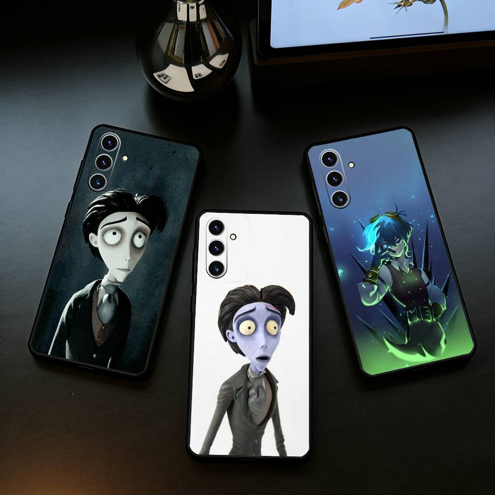 O-Corpse Bride Phone Case For Samsung Galaxy A73,21,22,32,71,53,52,51,80,5G Soft Black Cover